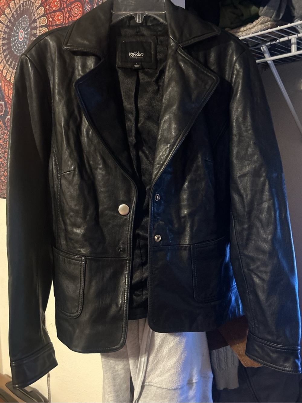 Woman Black Leather Jacket